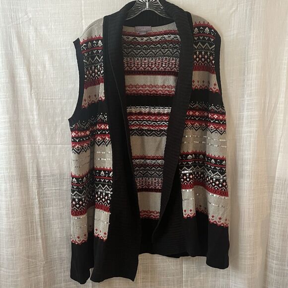 Laura Scott Women’s Holiday Sweater Vest Size 20/22W - Picture 1 of 9